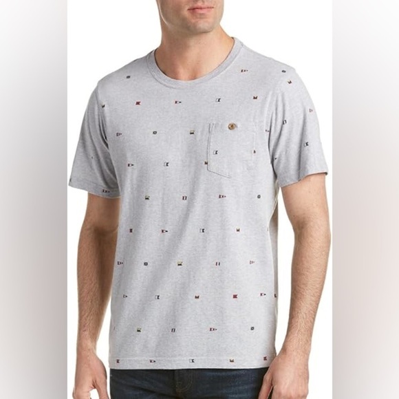 Tailor Vintage Other - Tailor Vintage Light Gray Flag Print Men's T-Shirt